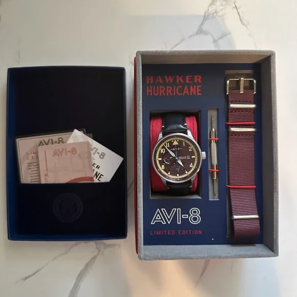 Limited Edition AVI-8 Hawker Hurricane McKellar Dual Time Watch